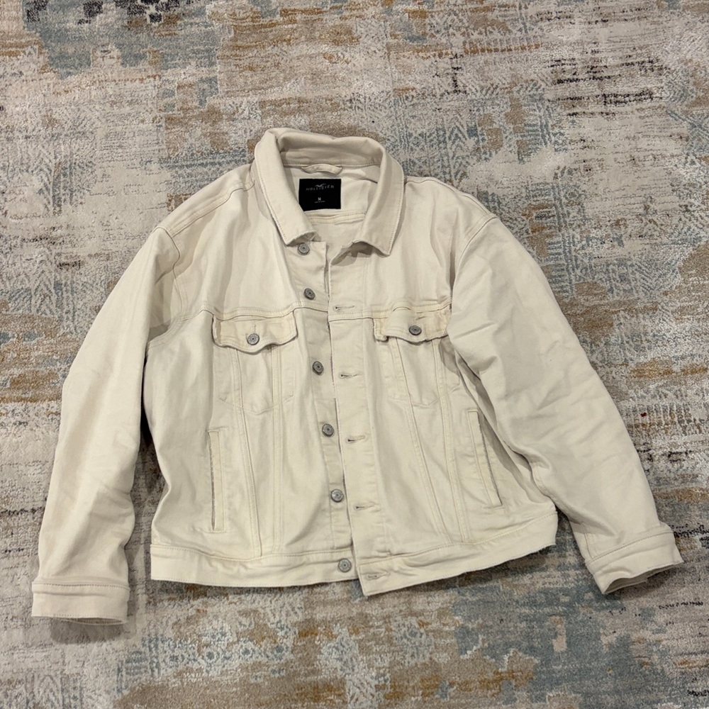 Hollister Cream Denim Jacket